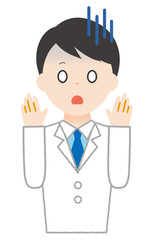 白衣　男性　ショック