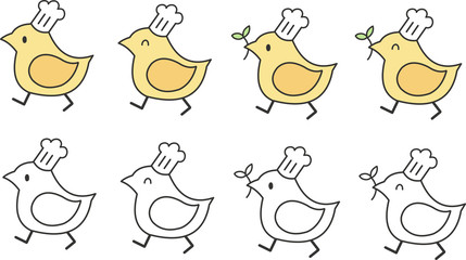 ひよこのコックさんのセット © mocha