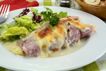plate of endives with ham