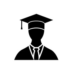 Students cap, education,University avatar, Graduate icon, logo isolated on white background.