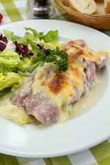 plate of endives with ham
