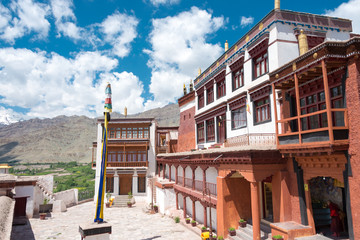 Ladakh, India - Jul 10 2019 - Matho Monastery (Matho Gompa) in Ladakh, Jammu and Kashmir, India. The Monastery was originally built in 14th century.