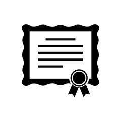 Fototapeta na wymiar Diploma icon, logo isolated on white background. Charter , certificate