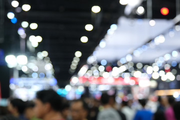blur trade fair show exhibition hall for background concept