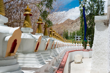 Ladakh, India - Jun 22 2019 - Gomang Stupa in Leh, Ladakh, Jammu and Kashmir, India.