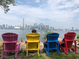 Fototapeta na wymiar Toronto - Beautiful view from Toronto Island