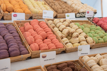 Macarons on a traditional market