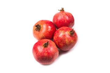 Sweet pomegranate isolated on white background.