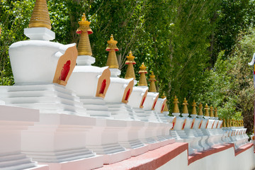 Ladakh, India - Jun 22 2019 - Gomang Stupa in Leh, Ladakh, Jammu and Kashmir, India.