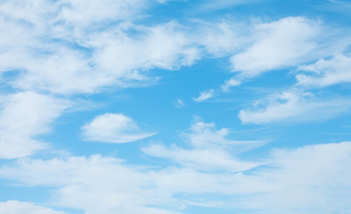 Blue sky with white clouds in sunny day.