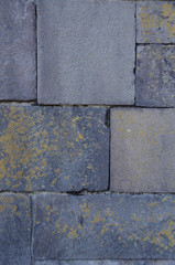 苔の生えた石壁