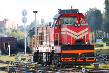 Fototapeta premium train at the railway station