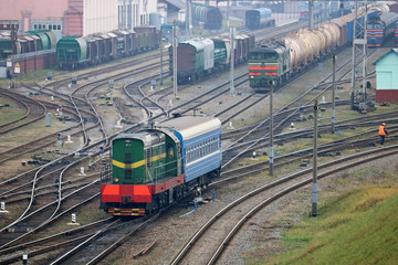 train at the railway station