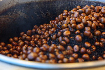 Roast the Chestnuts in a pan