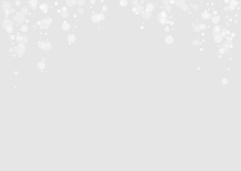White Snow Fall Background. Fall Ice Backdrop. Fantasy Texture. Gray Snow Fall Banner. Flake Winter Postcard.