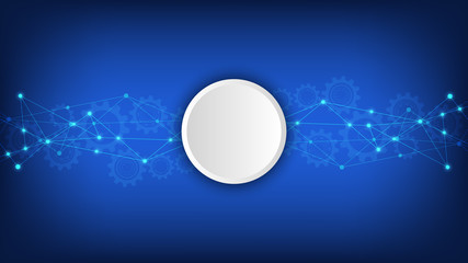 Global network connection. Abstract geometric background with connecting dots and lines. Digital technology and communication concept.