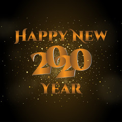 Golden happy new year design