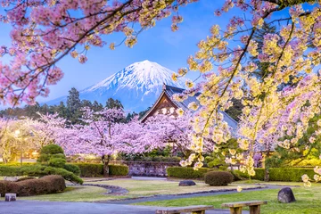 Gordijnen Fujinomiya, Shizuoka, Japan met de berg Fuji © SeanPavonePhoto