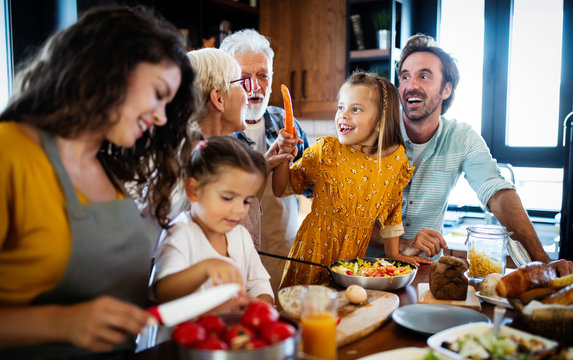 Happy Family Spending Quality Time Together In The Kichen