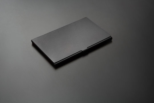 black business card case and holder