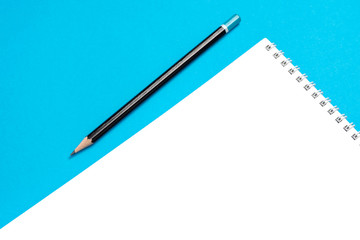 notepad and a simple black pencil