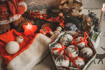 Little Christmas nice little things, concept of holidays, composition 