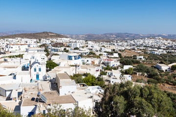 Fototapeta premium Houses, church and buildings in Plaka village