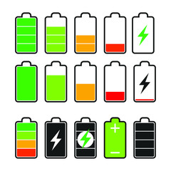 eps 8 vector set of battery icons