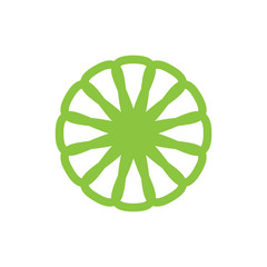 Green Flower logo design vector