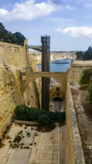 Fototapeta na wymiar Barrakka Lift going to Upper Barrakka Garden, Valletta, Malta