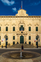 Obraz premium The Auberge Castille, Office of the Prime Minister of Malta 