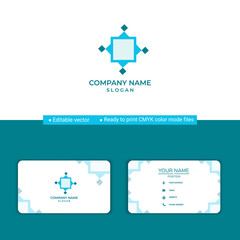 Professional business logo set with business card