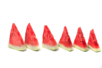 watermelon slices on a white background