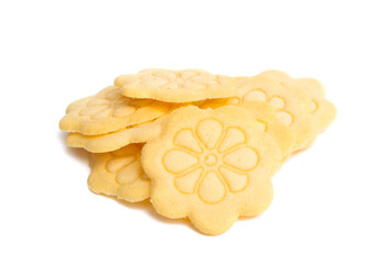 flower butter cookies isolated