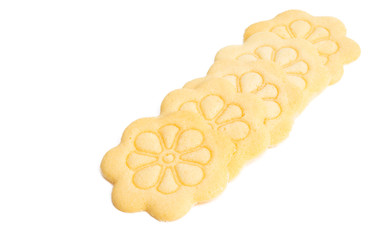 flower butter cookies isolated