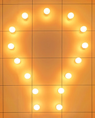 LED lamps on wall