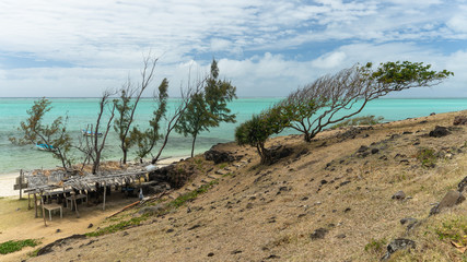 Fototapeta na wymiar paysage de la côte de l'île rodrigues, île maurice