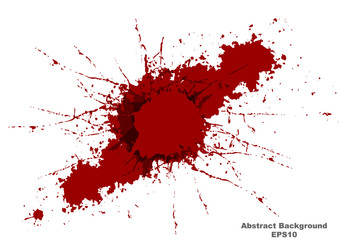 abstract vector splatter red color background, illustration vector design.