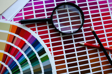 Color print of pantone statistics offset