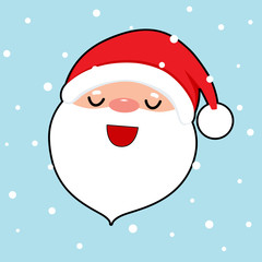 Santa Claus. Christmas background. Christmas Greeting Card. Vector illustration.
