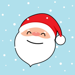 Santa Claus. Christmas background. Christmas Greeting Card. Vector illustration.