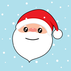 Santa Claus. Christmas background. Christmas Greeting Card. Vector illustration.