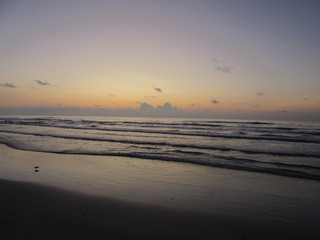 Sunrise and Low Tide at the Seashore on Corpus Christi Texas