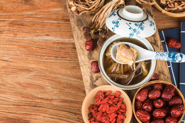 Tea tree mushroom ribs stew