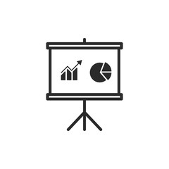 Presentation Board Icon Vector Illustration