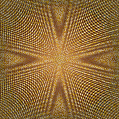 Abstract golden halftone pattern. Gold polka dot