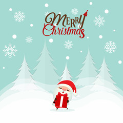 Fototapeta na wymiar Santa Claus. Christmas background. Christmas Greeting Card. Vector illustration.