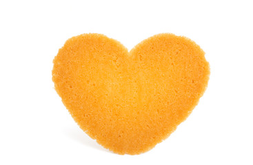 butter cookies hearts isolated