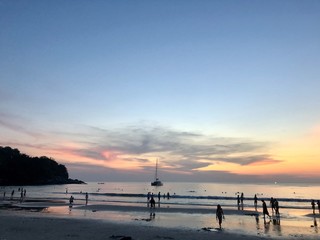 Obraz premium sunset on beach