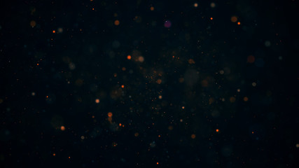 glowing particles, stars and sparkling flow, abstract background